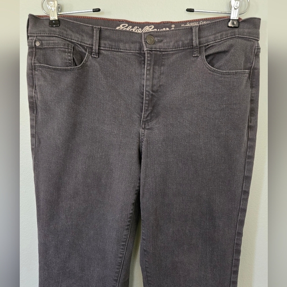Eddie Bauer Gray Slim Straight Jeans Size 14 - Picture 3 of 5